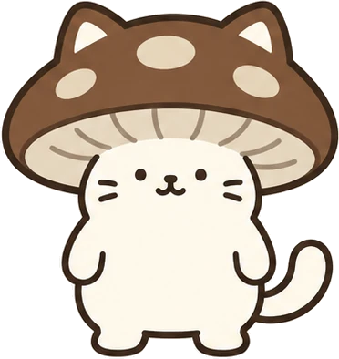 正面を向いたしいたけねこ
