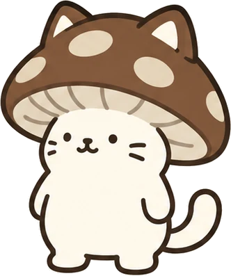 立っているしいたけねこ